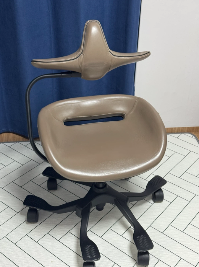 자세교정 앞으로 앉는 가죽 의자
